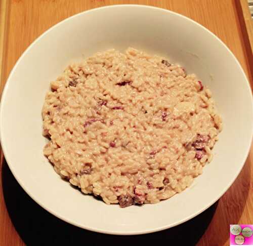 RISOTTO FIGATELLI, CHAMPIGNONS ET SAUCE ROQUEFORT