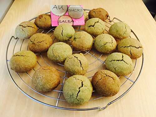 SABLES GIVRES AU THE MATCHA A LA FRAISE BIO