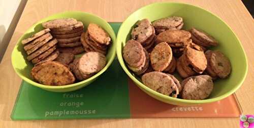 SHORTBREADS TOMATES SECHEES/SESAME ET OLIVES VERTES/OLIVES NOIRES