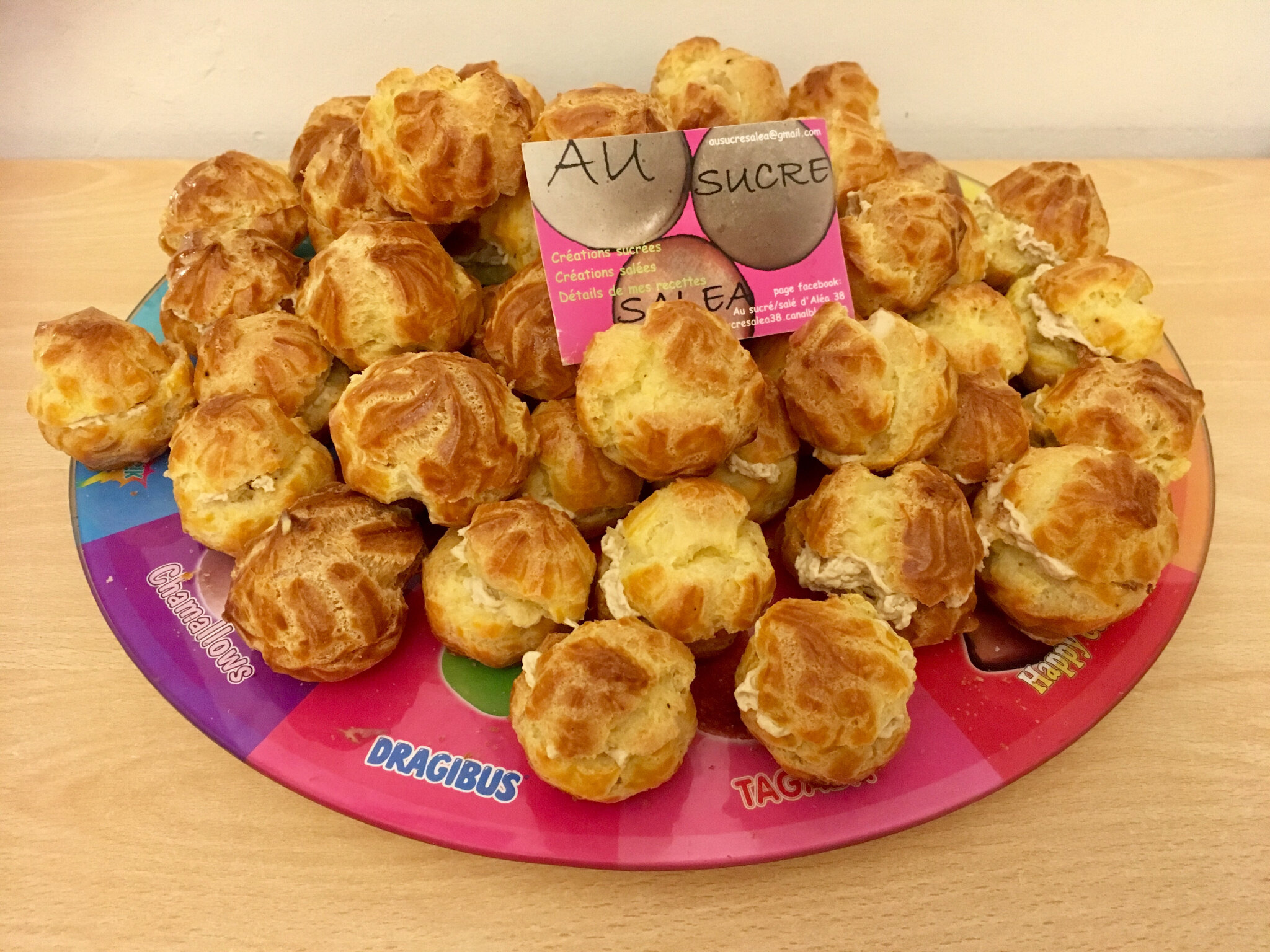 GOUGERES FOURREES A LA CHANTILLY AU FOIE GRAS