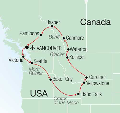 A la découverte des grands espaces, côte Ouest du Canada & des USA