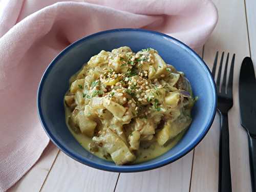 Aubergines au curry