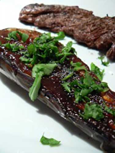 Aubergines laquées au miso