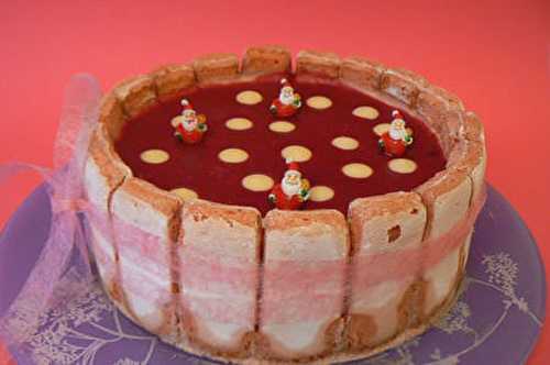 Bavarois à la fraise de Noël