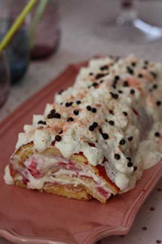 Biscuit roulé aux framboises