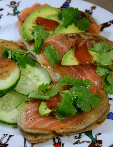 Blinis au saumon et à l'avocat