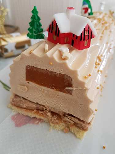 Bûche de Noël à l'abricot et au caramel [Noël]