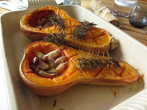 Butternut rôtie, à l'ail et au romarin