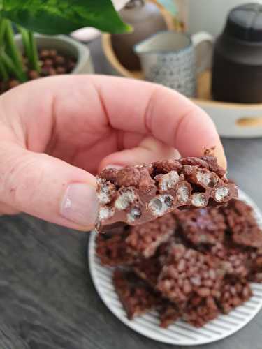 Carrés de riz soufflé au chocolat