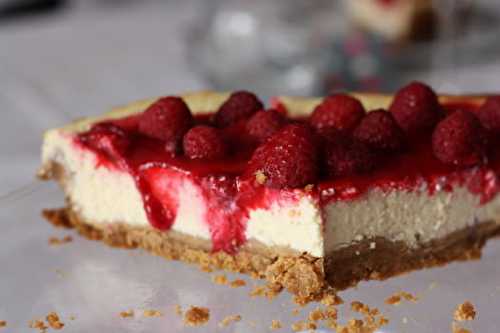 Cheesecake, coulis de fruits rouges