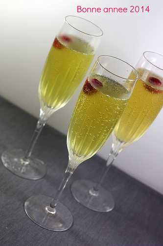 Cocktail Champagne, Verveine pour la nouvelle année !