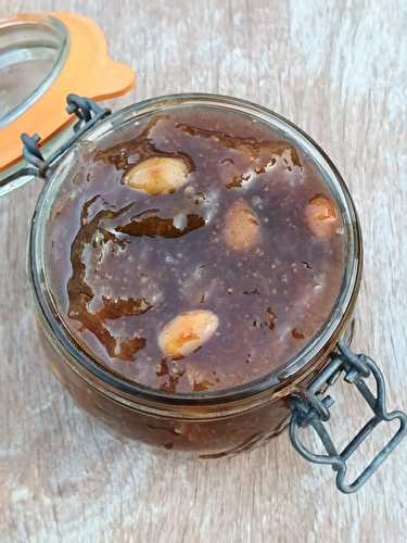 Confiture de figues blanches à la vanille et aux amandes