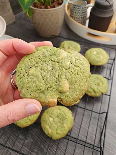 Cookies matcha chocolat blanc