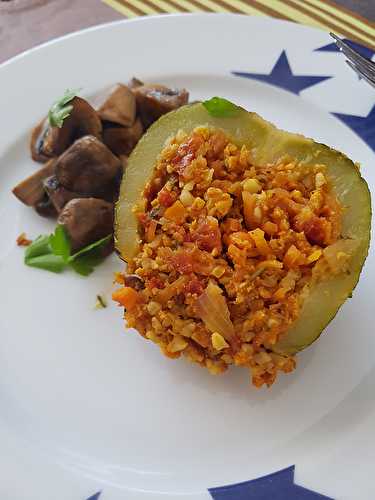 Courgettes farcies aux galettes de céréales