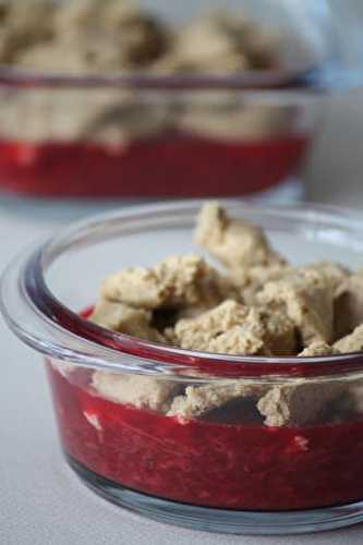 Crumble framboise & rhubarbe