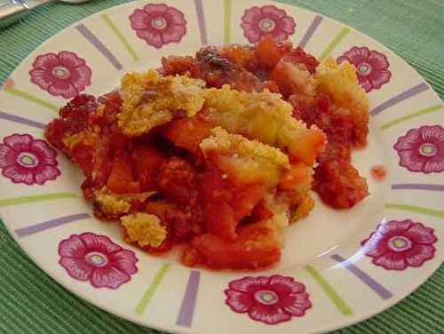 Crumble pommes - framboises