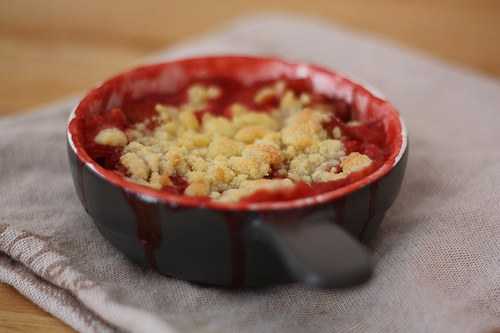 Crumble rhubarbe & fraise