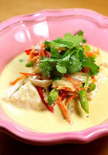Curry vert de cabillaud Thaïlandais