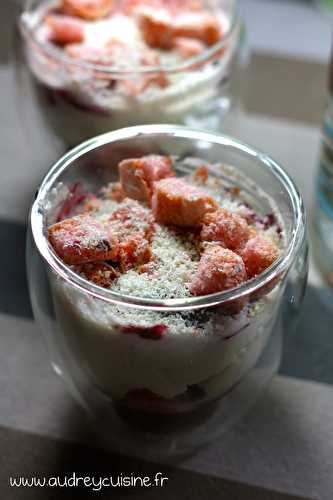 Dessert minute, duo de Fontainebleau aux framboises