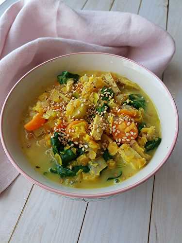 Dhal de lentilles corail aux carottes & poireaux