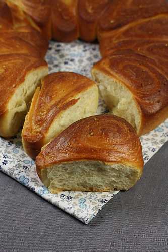 Dinner rolls, couronne de petits pains américains, super moelleux