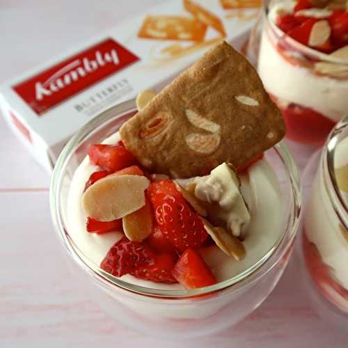 Douceur de fraises & biscuit Butterfly de Kambly