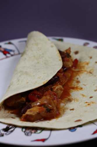 Fajitas poulet & haricots rouges