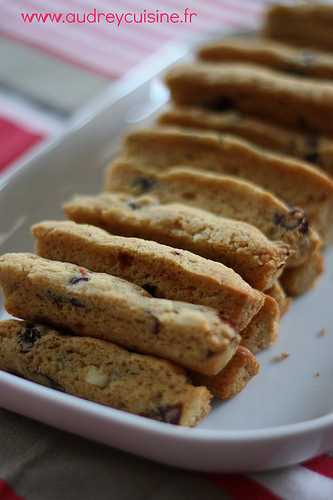 Fingers cookies aux cranberries