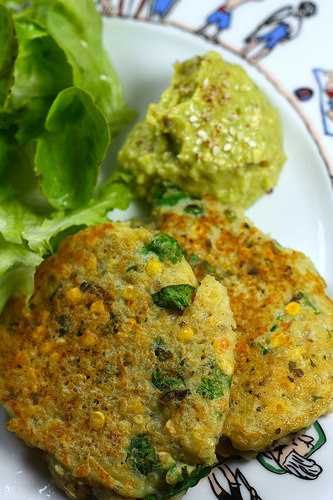 Galettes de quinoa & lentilles corail