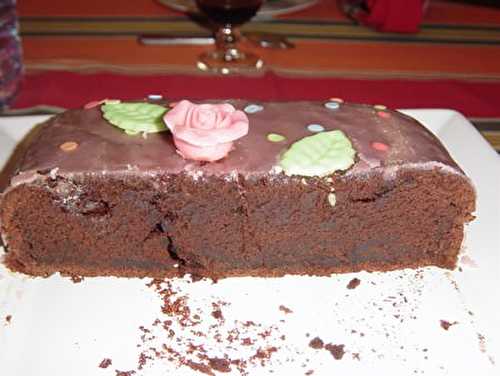 Gâteau au chocolat "coeur à la rose"