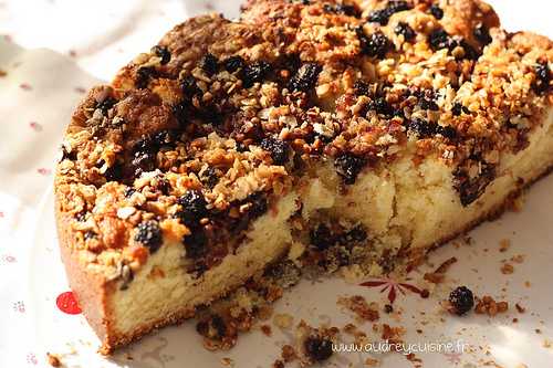 Gâteau crumble aux mûres