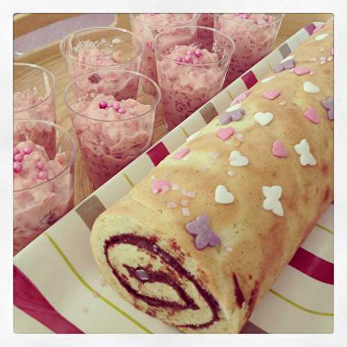 Gâteau roulé au chocolat & riz au lait tagada