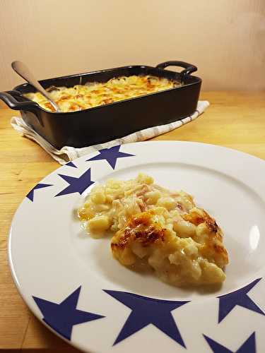 Gratin de chou fleur au jambon