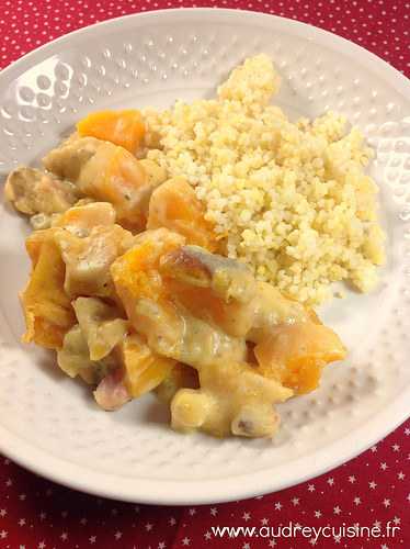 Gratin de courge butternut aux chataignes