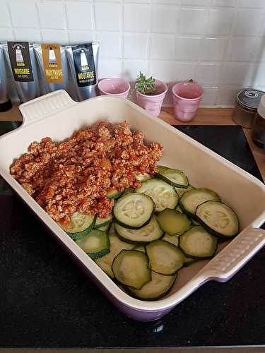 Gratin de courgettes à la saucisse