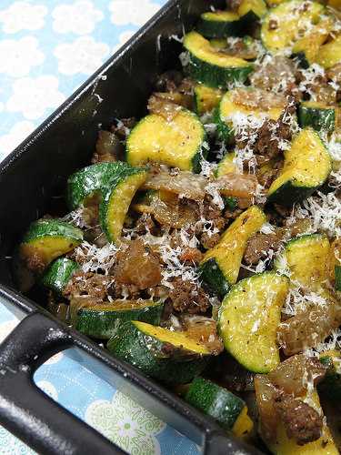 Gratin de courgettes au boeuf