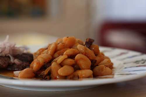 Haricots à la sauce tomate