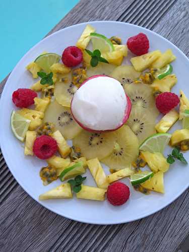 La p'tite salade de fruits exotiques plus que parfaite