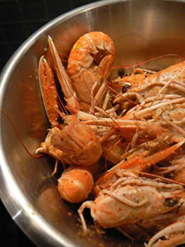 Langoustines au court bouillon