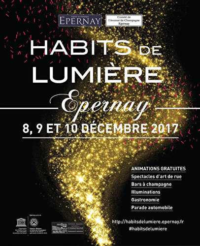Le Champagne est en fête à Epernay, Habits de Lumière du 8 au 10 décembre 2017