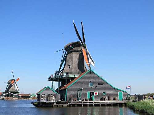 Les Moulins à vent du Zaanse Schans, proche d'Amsterdam