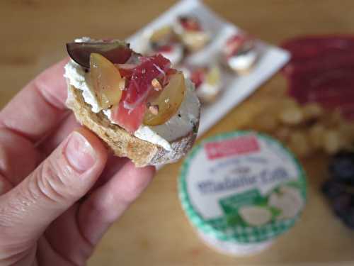 Les p'tites tartines de Madame Loïk au jambon & raisins