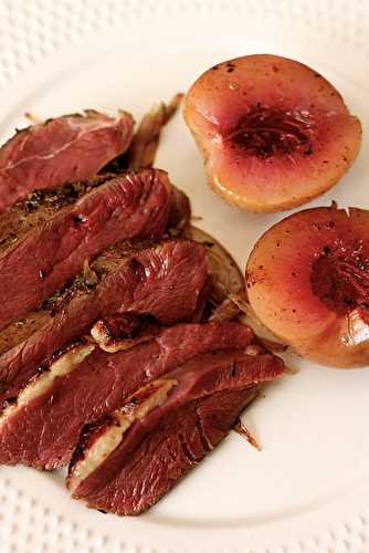 Magret de canard aux nectarines