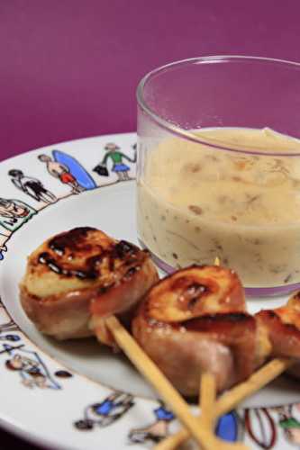 Mini tournedos de poulet, sauce à la crème aux échalotes