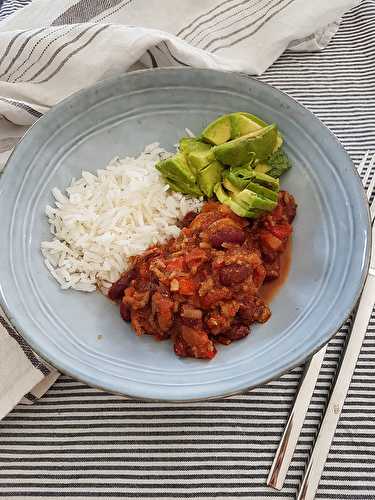 Mon chili con carne et pain de maïs pour les amis