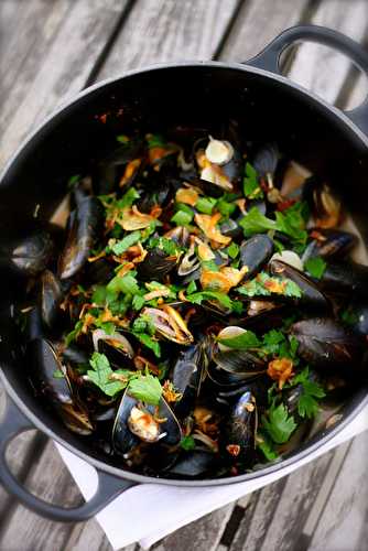 Moules au curry thaï