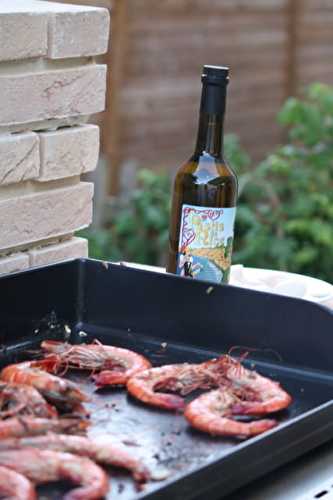 Parillada de St Jacques, saumon et Gambas à la plancha