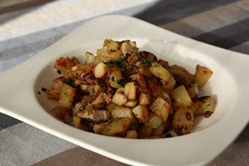 Pommes de terre sautées, pancetta & pleurotes