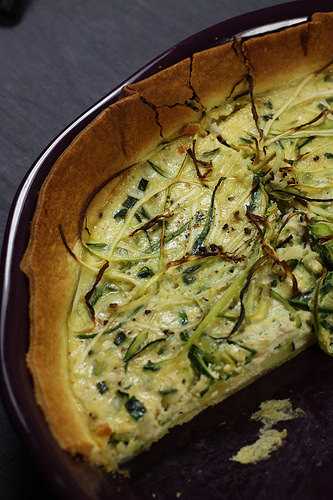 Quiche aux courgettes et au crabe