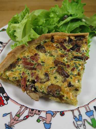 Quiche aux lardons et aux champignons